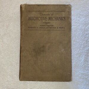 Elements of Automotive Mechanics Joseph Heitner 1943 Port Hope Stafford Car Book